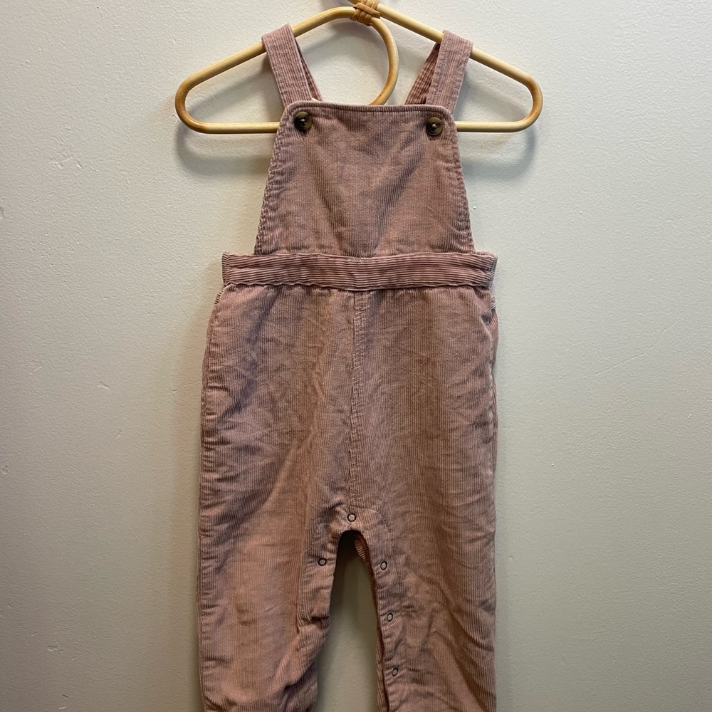 Toddler Pehr Dusty Pink Corduroy Overalls